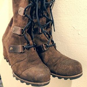 Sorel Joan of Arctic Tall Wedge Suede Leather Boot